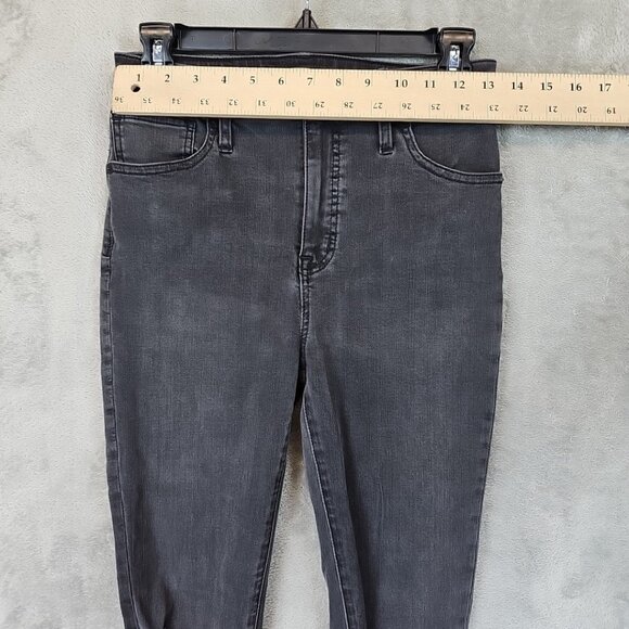 Madewell Curvy High Rise Skinny Jeans Womens Size 26 Gray Distressed Stretch - Picture 6 of 11
